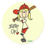 Girls Baseball Batter Up Tshirts and Gifts stickers
