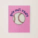 Girls Baseball-Blue Jigsaw Puzzles