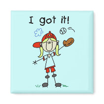 Girls Baseball I Got It Tshirts and Gifts Magnets