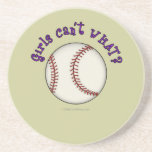 Girls Baseball-Purple Coasters