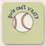 Girls Baseball-Sky Blue Beverage Coasters