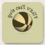 Girls Basketball - Black/Gold Drink Coaster