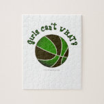 Girls Basketball - Black/Green Puzzles