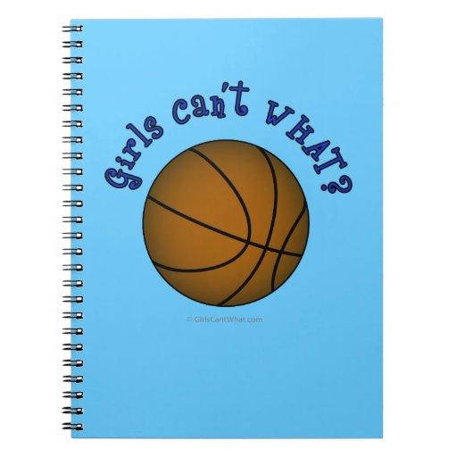 Girls Basketball - Brown/Blue Spiral Note Book