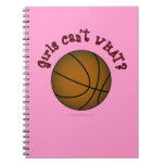 Girls Basketball - Brown/Red Spiral Note Book