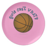 Girls Basketball - Brown/Sky Blue Plate