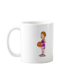 Girls basketball player mug