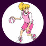 Girls basketball player sticker