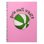 Girls Basketball - White/Green Notebooks