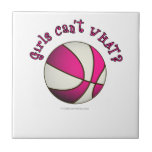 Girls Basketball - White/Pink Tile