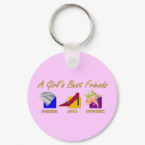 Girl's Best Friends Keychain by Showtune_Nation Girl's Best Friends Keychain