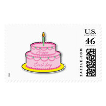 Girl's Birthday Cake Postage