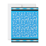 Girls Birthday Party Black Blue & White Spots Custom Invites
