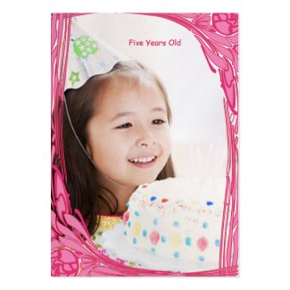 Girls Birthday Photo Cards Vintage Rose profilecard