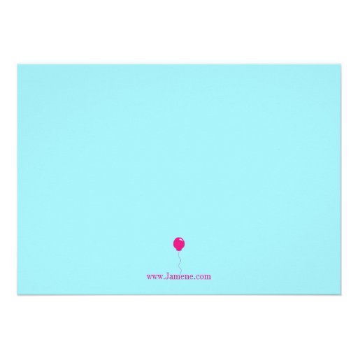 Girl's bounce house birthday party invitation