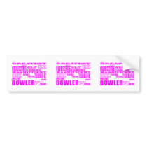 Girls Bowlers : Pink Greatest Bowler Bumper Sticker