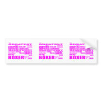 Girls Boxers : Pink Greatest Boxer Bumper Sticker