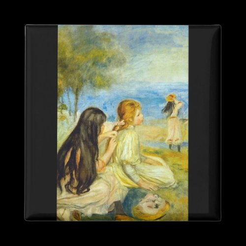 Girls by the Seaside by Pierre Renoir Magnet