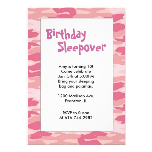 free sleepover invites