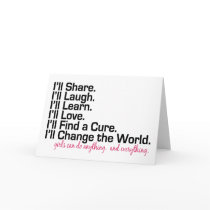 girls can do anything (girl power) cards