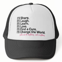 girls can do anything (girl power) hats
