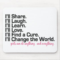 girls can do anything (girl power) mousepads