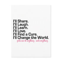 girls can do anything (girl power) postcards