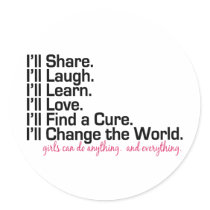 girls can do anything (girl power) stickers