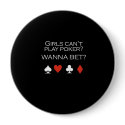 Girls cant play poker T-shirt white buttons by pokertshirts Girls cant play poker T-shirt white buttons