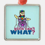 Girls Can't WHAT? Drummer Christmas Ornament