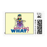 Girls Can't WHAT? Drummer Stamps