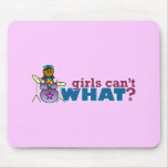 Girls Can't WHAT? Girl on Drums Mousepads