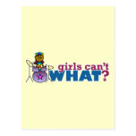 Girls Can't WHAT? Girl on Drums Postcards