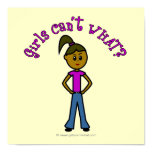 Girls Can't WHAT? Logo-Dark Girl Poster