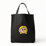 Girls Can't WHAT? Logo Head-Blonde Canvas Bags