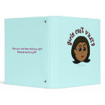 Girls Can't WHAT? Logo Head-Dark Vinyl Binders