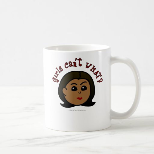 Girls Can't WHAT? Logo Head-Dark Coffee Mugs