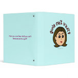 Girls Can't WHAT? Logo Head-Light 3 Ring Binder