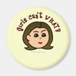 Girls Can't WHAT? Logo Head-Light Fridge Magnets