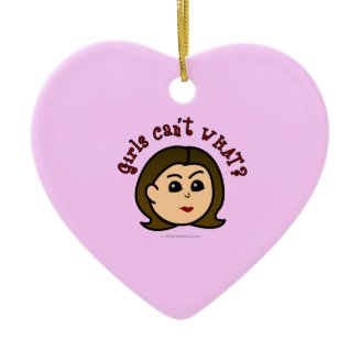 Girls Can't WHAT? Logo Head-Light Christmas Ornaments