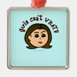 Girls Can't WHAT? Logo Head-Light Christmas Ornaments