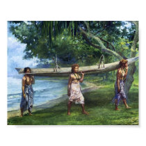 'Girls Carrying a Canoe' - John LaFarge Print