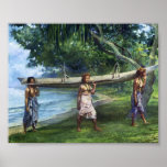 'Girls Carrying a Canoe' - John LaFarge Print