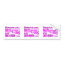 Girls Cheerleaders : Pink Greatest Cheerleader Bumper Sticker
