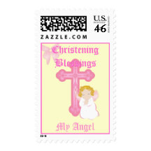 Girl's Christening Blessings Postage-Customize