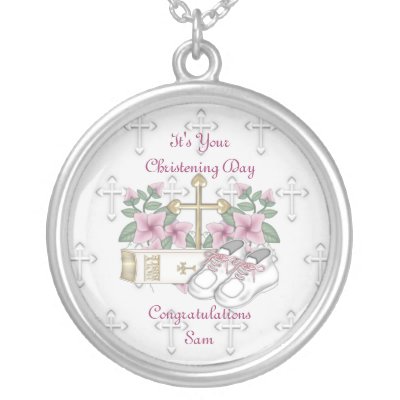 Baby Christening Shoes on Girls Christening Shoes Necklaces From Zazzle Com