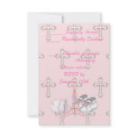 Girls Christening Wish Invite