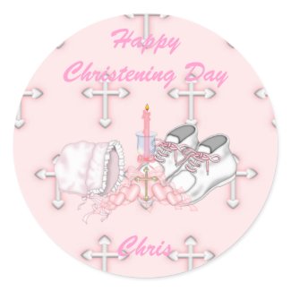 Girls Christening Wish Sticker