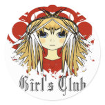 Girl's Club - Ultra Cute Grunged Anime blonde hair Sticker