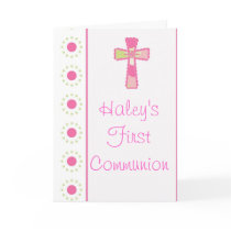Girl's Communion or Christening Invitations Greeting Cards